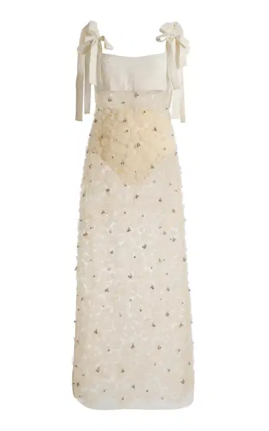 SIEDRÉS Tallula Floral-Appliquéd Tulle Midi Dress | Thumbnail 4 SIEDRÉS Tallula Floral-Appliquéd Tulle Midi Dress | Thumbnail 4