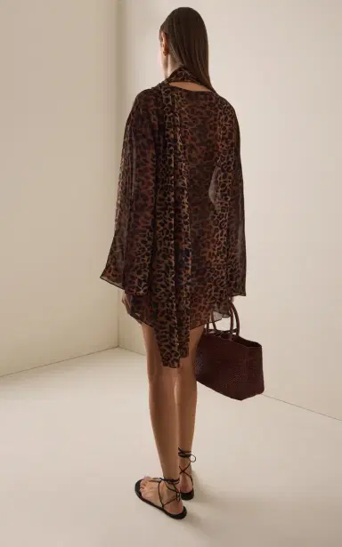 ViX x RHW Tammy Leopard Mesh Mini Scarf Dress | Thumbnail 4 ViX x RHW Tammy Leopard Mesh Mini Scarf Dress | Thumbnail 4