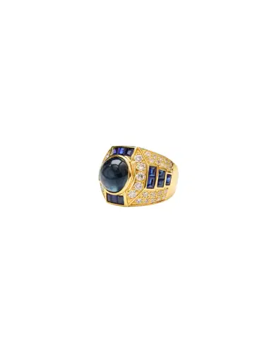 Wish Fine Jewelry 8.65ct Diamond Sapphire 18K Gold Statement Ring | Thumbnail 2 Wish Fine Jewelry 8.65ct Diamond Sapphire 18K Gold Statement Ring | Thumbnail 2
