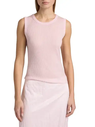 A.L.C. Women's Mick Rib-Knit Merino Wool Sleeveless Top - Cherry Blossom | Thumbnail 3 A.L.C. Women's Mick Rib-Knit Merino Wool Sleeveless Top - Cherry Blossom | Thumbnail 3