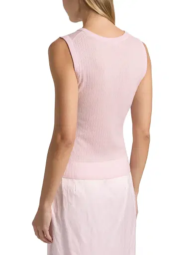 A.L.C. Women's Mick Rib-Knit Merino Wool Sleeveless Top - Cherry Blossom | Thumbnail 5 A.L.C. Women's Mick Rib-Knit Merino Wool Sleeveless Top - Cherry Blossom | Thumbnail 5