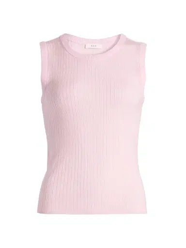 A.L.C. Women's Mick Rib-Knit Merino Wool Sleeveless Top - Cherry Blossom | Thumbnail 1 A.L.C. Women's Mick Rib-Knit Merino Wool Sleeveless Top - Cherry Blossom | Thumbnail 1
