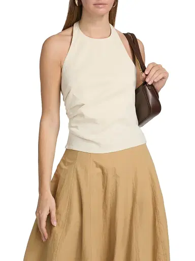 A.L.C. Women's Sylvie Linen-Blend Halterneck Top - Buttercream - Size 14 | Thumbnail 3 A.L.C. Women's Sylvie Linen-Blend Halterneck Top - Buttercream - Size 14 | Thumbnail 3
