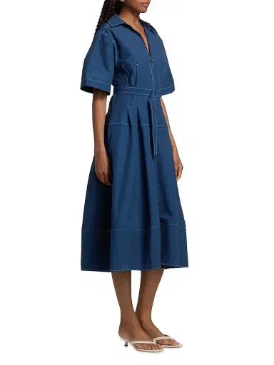 Simkhai Women's Meridith Cotton Midi-Shirtdress | Thumbnail 4 Simkhai Women's Meridith Cotton Midi-Shirtdress | Thumbnail 4
