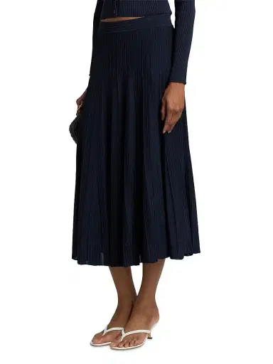 SIMKHAI Women's Margoux Knit Midi-Skirt - Midnight | Thumbnail 4 SIMKHAI Women's Margoux Knit Midi-Skirt - Midnight | Thumbnail 4