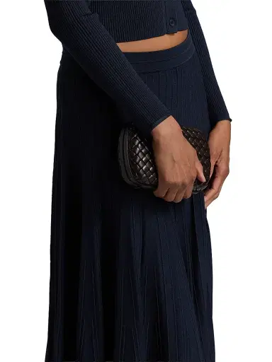 SIMKHAI Women's Margoux Knit Midi-Skirt - Midnight | Thumbnail 6 SIMKHAI Women's Margoux Knit Midi-Skirt - Midnight | Thumbnail 6