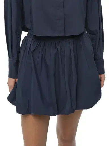 SIMKHAI Women's Pippa Cotton-Blend Miniskirt - Midnight | Thumbnail 3 SIMKHAI Women's Pippa Cotton-Blend Miniskirt - Midnight | Thumbnail 3