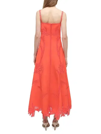 Simkhai Women's Ellery Floral Embroidered Linen-Blend Midi-Dress | Thumbnail 5 Simkhai Women's Ellery Floral Embroidered Linen-Blend Midi-Dress | Thumbnail 5