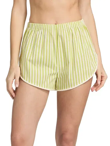 Solid & Striped Women's The Lester Striped Shorts - Guava | Thumbnail 3 Solid & Striped Women's The Lester Striped Shorts - Guava | Thumbnail 3
