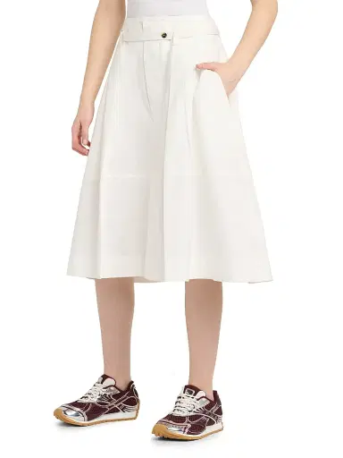 Bottega Veneta Women's Belted Cotton Toile Wide-Leg Culottes | Thumbnail 3 Bottega Veneta Women's Belted Cotton Toile Wide-Leg Culottes | Thumbnail 3