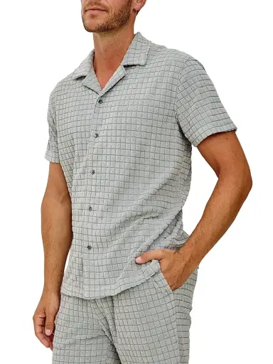 Rails Men's Maverick Silverline Grid Camp Shirt - Silverline Blue Grid | Thumbnail 4 Rails Men's Maverick Silverline Grid Camp Shirt - Silverline Blue Grid | Thumbnail 4