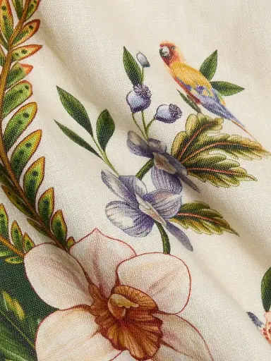 Farm Rio Women's Nature Sand Floral Linen Minidress - Sand - Size XL | Thumbnail 7 Farm Rio Women's Nature Sand Floral Linen Minidress - Sand - Size XL | Thumbnail 7