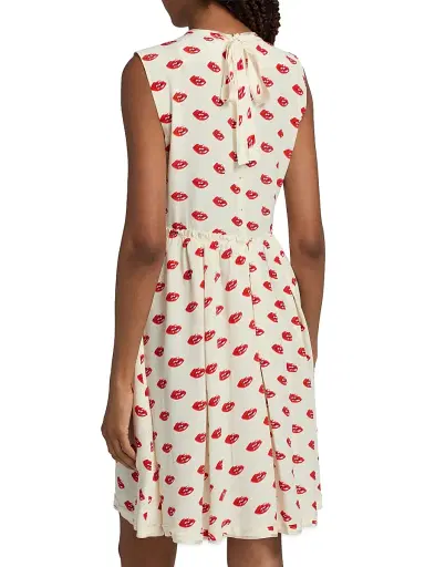 Marc Jacobs Women's Lips Pleated Midi-Dress - Multi | Thumbnail 5 Marc Jacobs Women's Lips Pleated Midi-Dress - Multi | Thumbnail 5
