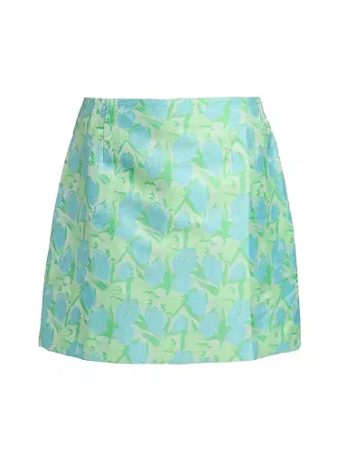 Lilly Pulitzer Women's Kels Floral Jacquard Miniskirt - Capri Blue - Size 14 | Thumbnail 1 Lilly Pulitzer Women's Kels Floral Jacquard Miniskirt - Capri Blue - Size 14 | Thumbnail 1