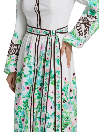Lilly Pulitzer Women's Luanne Stretch Midi Shirtdress - Resort White Royal - Size 16 | Thumbnail 6 Lilly Pulitzer Women's Luanne Stretch Midi Shirtdress - Resort White Royal - Size 16 | Thumbnail 6