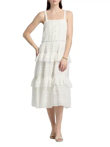 Ramy Brook Women's Daria Embroidered Voile Midi-Dress | Thumbnail 2 Ramy Brook Women's Daria Embroidered Voile Midi-Dress | Thumbnail 2