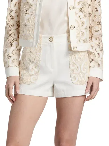 Ramy Brook Women's Hilary Embroidered Denim Shorts - White Denim Embroidery - Size 16 | Thumbnail 3 Ramy Brook Women's Hilary Embroidered Denim Shorts - White Denim Embroidery - Size 16 | Thumbnail 3