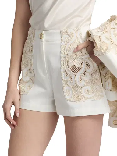 Ramy Brook Women's Hilary Embroidered Denim Shorts - White Denim Embroidery - Size 16 | Thumbnail 6 Ramy Brook Women's Hilary Embroidered Denim Shorts - White Denim Embroidery - Size 16 | Thumbnail 6