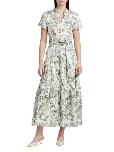 ALICE + OLIVIA Women's Lucy Printed Midi Shirtdress - Daybreak | Thumbnail 3 ALICE + OLIVIA Women's Lucy Printed Midi Shirtdress - Daybreak | Thumbnail 3