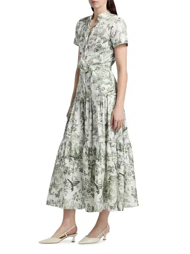 ALICE + OLIVIA Women's Lucy Printed Midi Shirtdress - Daybreak | Thumbnail 4 ALICE + OLIVIA Women's Lucy Printed Midi Shirtdress - Daybreak | Thumbnail 4
