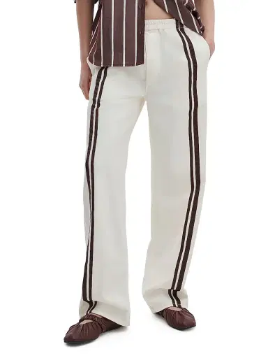rag & bone Women's Logan Pull On Track Pants - Ecru Sport | Thumbnail 2 rag & bone Women's Logan Pull On Track Pants - Ecru Sport | Thumbnail 2
