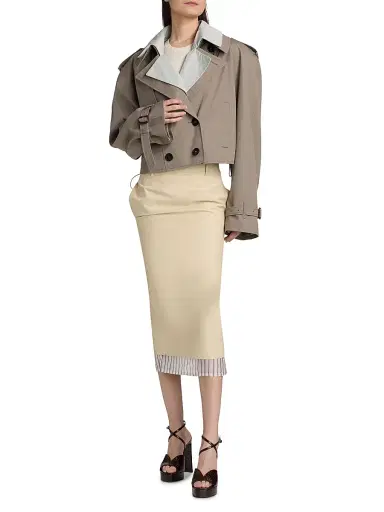 The Attico Women's Double-Breasted Blouson Jacket - Taupe Grey | Thumbnail 2 The Attico Women's Double-Breasted Blouson Jacket - Taupe Grey | Thumbnail 2