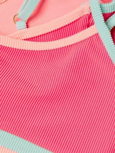 BEACH RIOT Women's Val Striped Rib-Knit Bikini Top - Guava Jelly Colorblock - Size XL | Thumbnail 6 BEACH RIOT Women's Val Striped Rib-Knit Bikini Top - Guava Jelly Colorblock - Size XL | Thumbnail 6