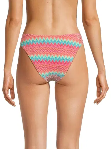 BEACH RIOT Women's Amarie Metallic Chevron Bikini Bottom - Strawberry Ice Chevron - Size Large | Thumbnail 5 BEACH RIOT Women's Amarie Metallic Chevron Bikini Bottom - Strawberry Ice Chevron - Size Large | Thumbnail 5