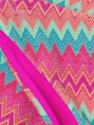 BEACH RIOT Women's Amarie Metallic Chevron Bikini Bottom - Strawberry Ice Chevron - Size Large | Thumbnail 6 BEACH RIOT Women's Amarie Metallic Chevron Bikini Bottom - Strawberry Ice Chevron - Size Large | Thumbnail 6