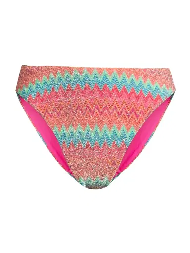 BEACH RIOT Women's Amarie Metallic Chevron Bikini Bottom - Strawberry Ice Chevron - Size Large | Thumbnail 1 BEACH RIOT Women's Amarie Metallic Chevron Bikini Bottom - Strawberry Ice Chevron - Size Large | Thumbnail 1