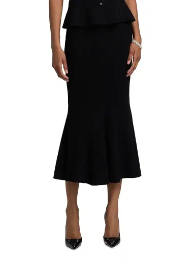 Toccin Women's Lynn Godet Midi-Skirt - Jet | Thumbnail 3 Toccin Women's Lynn Godet Midi-Skirt - Jet | Thumbnail 3