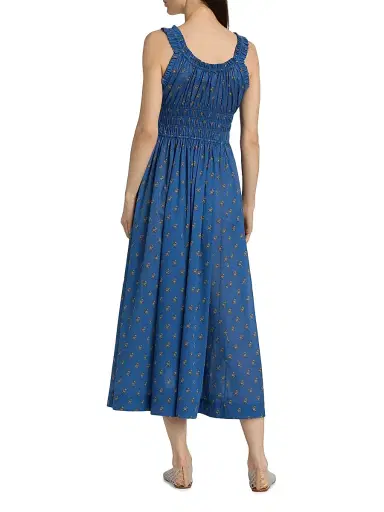 DÔEN Women's Emmaretta Floral Foulard Cotton Midi-Dress - Eartha Paisley | Thumbnail 5 DÔEN Women's Emmaretta Floral Foulard Cotton Midi-Dress - Eartha Paisley | Thumbnail 5