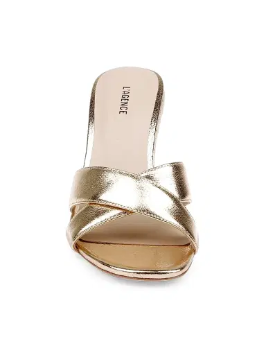 L'AGENCE Women's Rosaline 95MM Leather Espadrille Wedge Sandals - Gold Crackle Leather | Thumbnail 5 L'AGENCE Women's Rosaline 95MM Leather Espadrille Wedge Sandals - Gold Crackle Leather | Thumbnail 5