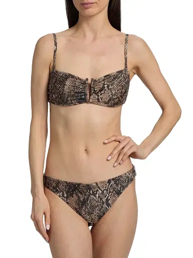 Kobi Halperin Women's Arianna Snake-Print Bikini Top - Natural Multi | Thumbnail 3 Kobi Halperin Women's Arianna Snake-Print Bikini Top - Natural Multi | Thumbnail 3