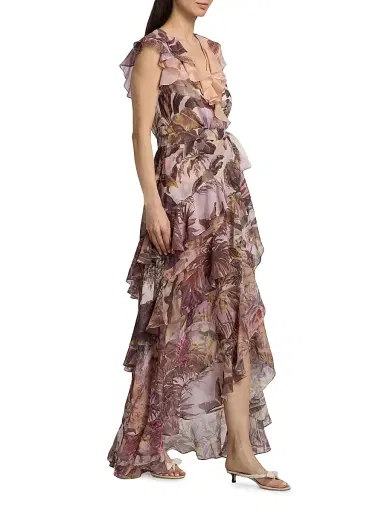 Kobi Halperin Women's Elanor Printed Ruffle Maxi Dress | Thumbnail 4 Kobi Halperin Women's Elanor Printed Ruffle Maxi Dress | Thumbnail 4
