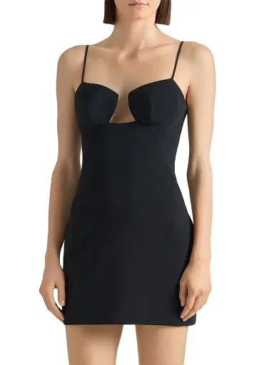 Givenchy Women's Cutaway Mini Dress in Crepe Cady - Black - Size 8 | Thumbnail 2 Givenchy Women's Cutaway Mini Dress in Crepe Cady - Black - Size 8 | Thumbnail 2