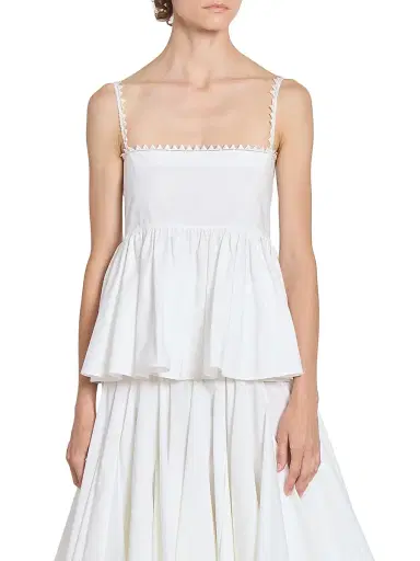 Jacquemus Women's Le Haut Traversin Cotton Peplum Top - White | Thumbnail 3 Jacquemus Women's Le Haut Traversin Cotton Peplum Top - White | Thumbnail 3
