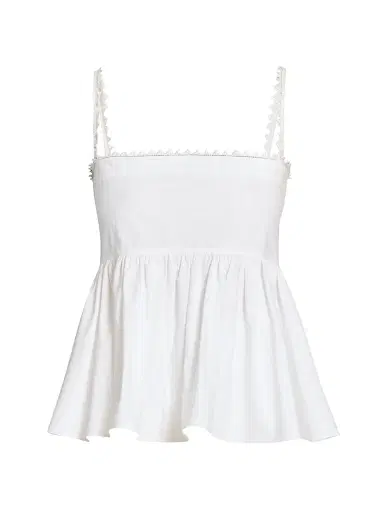 Jacquemus Women's Le Haut Traversin Cotton Peplum Top - White | Thumbnail 1 Jacquemus Women's Le Haut Traversin Cotton Peplum Top - White | Thumbnail 1