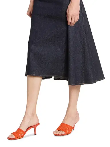 Jacquemus Women's Les Cubisto Leather Mules - Orange - Size 10 | Thumbnail 2 Jacquemus Women's Les Cubisto Leather Mules - Orange - Size 10 | Thumbnail 2