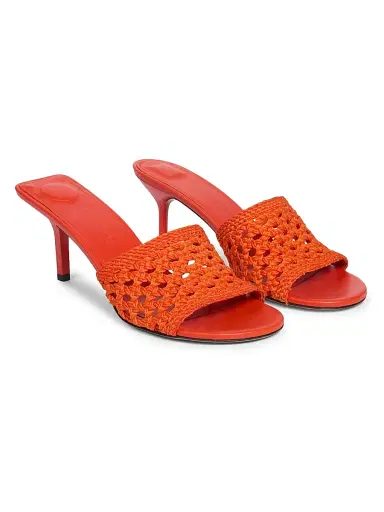 Jacquemus Women's Les Cubisto Leather Mules - Orange - Size 10 | Thumbnail 3 Jacquemus Women's Les Cubisto Leather Mules - Orange - Size 10 | Thumbnail 3
