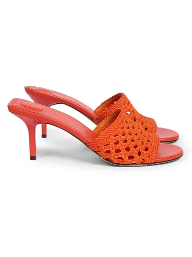 Jacquemus Women's Les Cubisto Leather Mules - Orange - Size 10 | Thumbnail 1 Jacquemus Women's Les Cubisto Leather Mules - Orange - Size 10 | Thumbnail 1