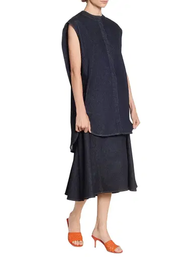 Jacquemus Women's De-Nimes Lavoir Denim A-Line Midi-Skirt - Dark Navy | Thumbnail 2 Jacquemus Women's De-Nimes Lavoir Denim A-Line Midi-Skirt - Dark Navy | Thumbnail 2