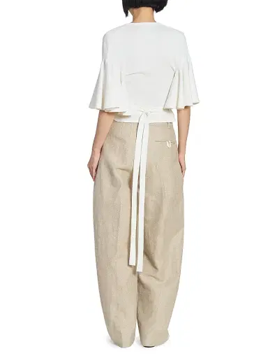 Jacquemus Women's La Maille Paysan Surplice Top - Off White | Thumbnail 5 Jacquemus Women's La Maille Paysan Surplice Top - Off White | Thumbnail 5