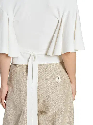 Jacquemus Women's La Maille Paysan Surplice Top - Off White | Thumbnail 6 Jacquemus Women's La Maille Paysan Surplice Top - Off White | Thumbnail 6