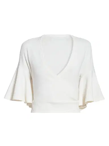 Jacquemus Women's La Maille Paysan Surplice Top - Off White | Thumbnail 1 Jacquemus Women's La Maille Paysan Surplice Top - Off White | Thumbnail 1