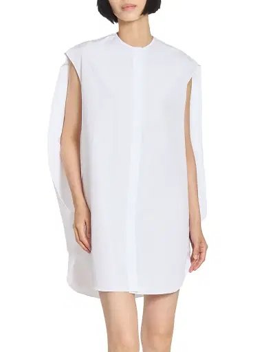 Jacquemus Women's Berlingot Cotton Shift Mini-Shirtdress - White | Thumbnail 3 Jacquemus Women's Berlingot Cotton Shift Mini-Shirtdress - White | Thumbnail 3