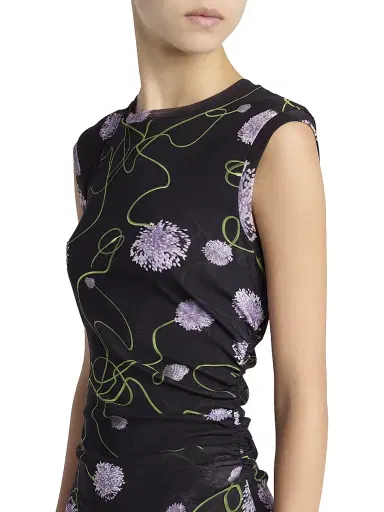 Stella McCartney Women's Twisted Floral Mesh Maxi Dress | Thumbnail 5 Stella McCartney Women's Twisted Floral Mesh Maxi Dress | Thumbnail 5