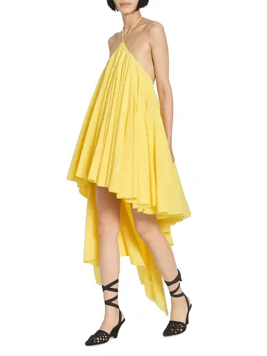 Jacquemus Women's La Abiha Gathered Asymmetric Trapeze Minidress | Thumbnail 2 Jacquemus Women's La Abiha Gathered Asymmetric Trapeze Minidress | Thumbnail 2