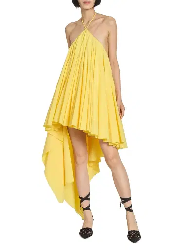 Jacquemus Women's La Abiha Gathered Asymmetric Trapeze Minidress | Thumbnail 3 Jacquemus Women's La Abiha Gathered Asymmetric Trapeze Minidress | Thumbnail 3