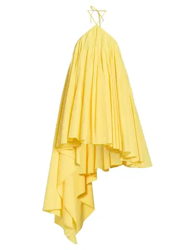 Jacquemus Women's La Abiha Gathered Asymmetric Trapeze Minidress | Thumbnail 1 Jacquemus Women's La Abiha Gathered Asymmetric Trapeze Minidress | Thumbnail 1